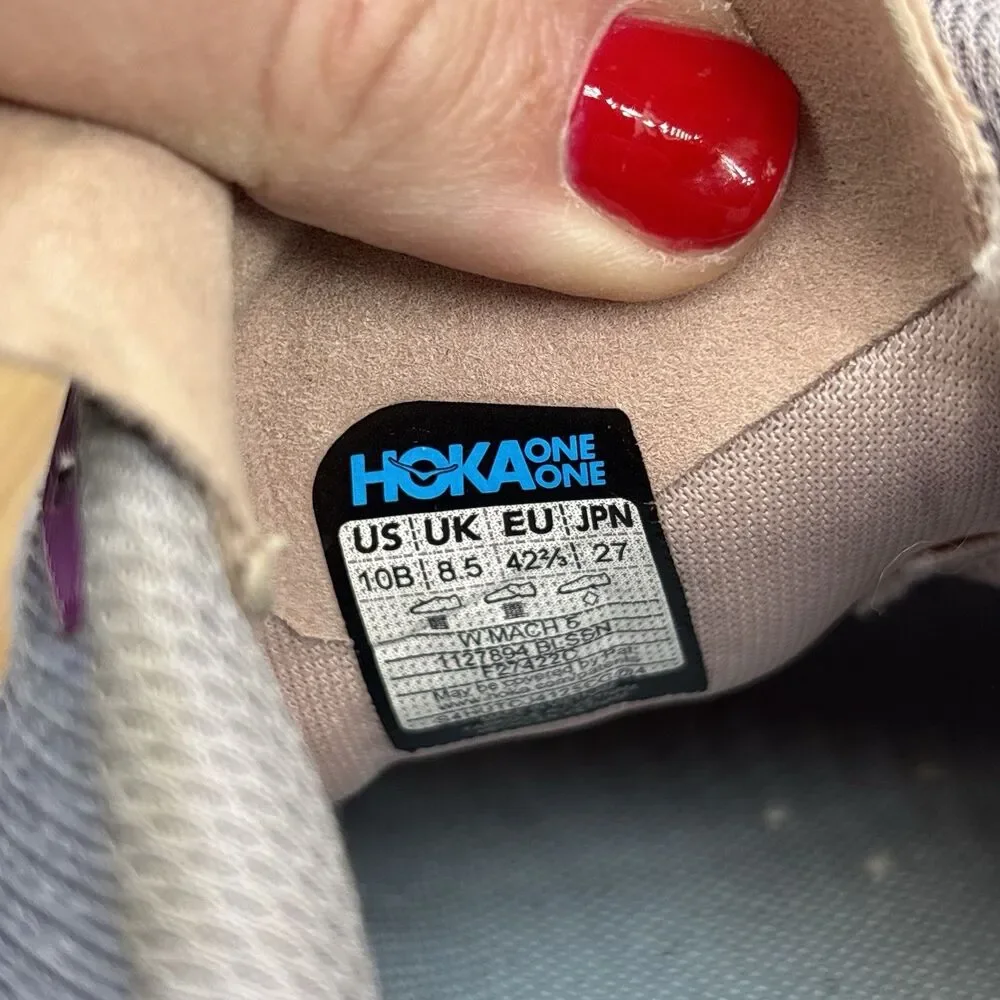Hoka One One Shoes Women's Size 10.5 B Mach 5‎ Running Sneaker Purple